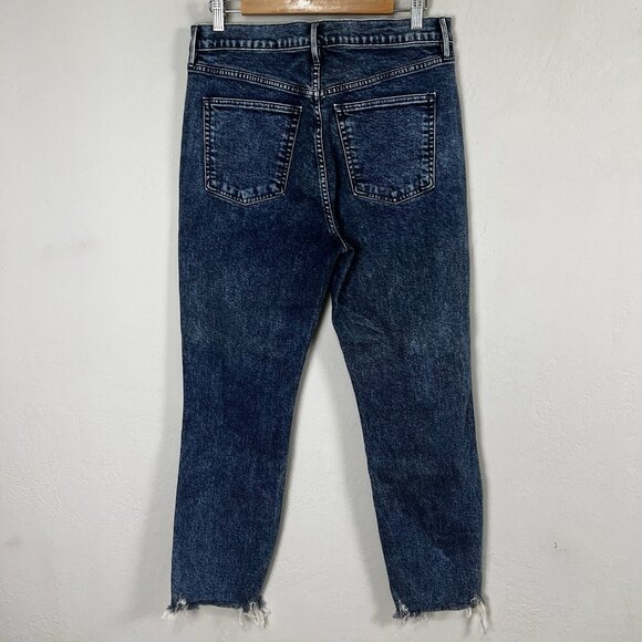 3X1 Jeans Straight Authentic Crop High Rise Sid Acid Wash Denim 80s Size 31‎ - Picture 4 of 10